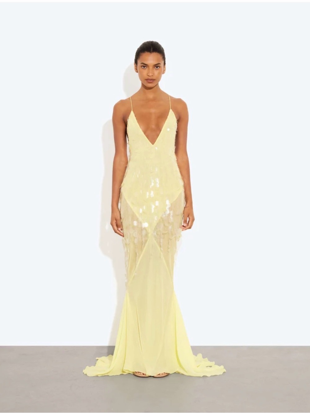 Rat and Boa Asteria Dress in Yellow (Size: US Small)